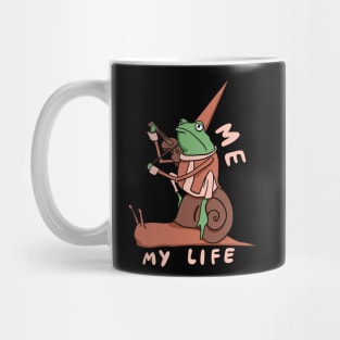 Frog Riding A Snail Mug